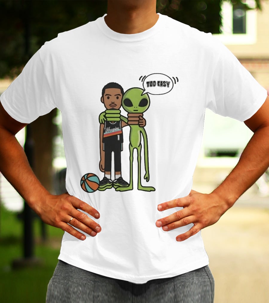 Too Easy Victor Wembanyama Hooping Alien San Antonio Spurs NBA Basketball T-Shirt