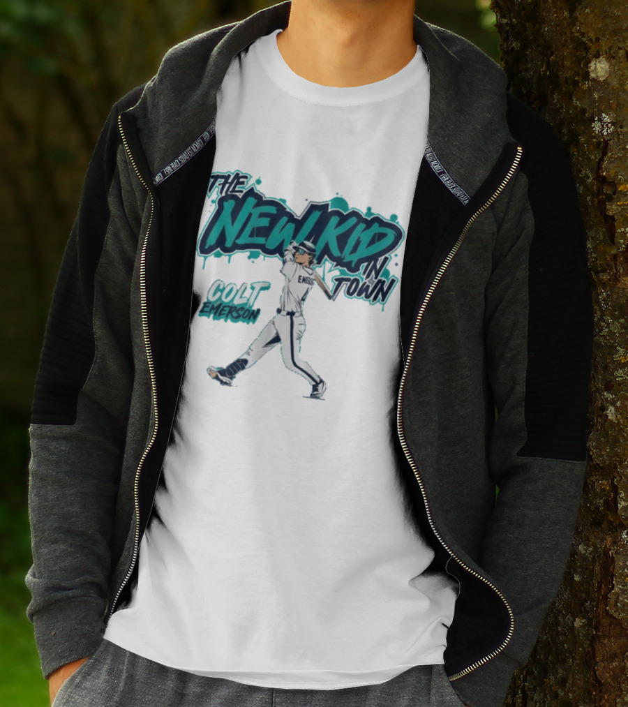 Seattle Mariners Colt Emerson The New Kid In Town MLB Baseball T-Shirt
