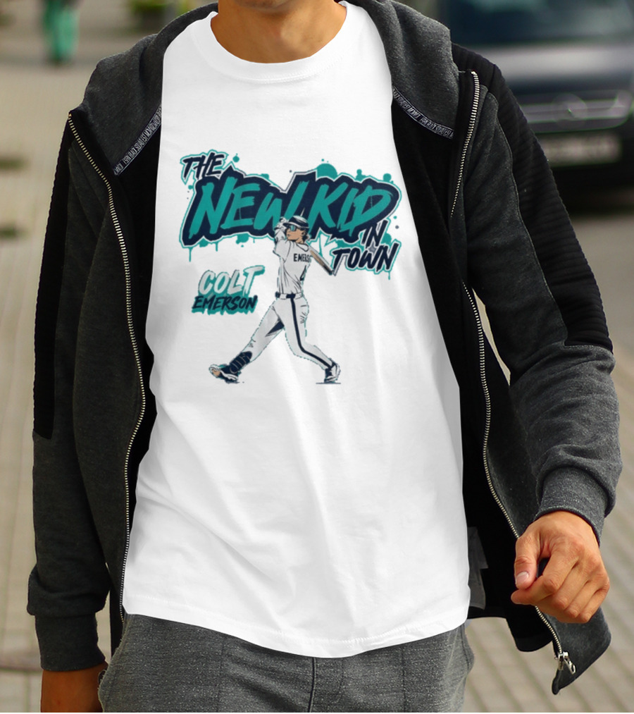 Seattle Mariners Colt Emerson The New Kid In Town MLB Baseball T-Shirt