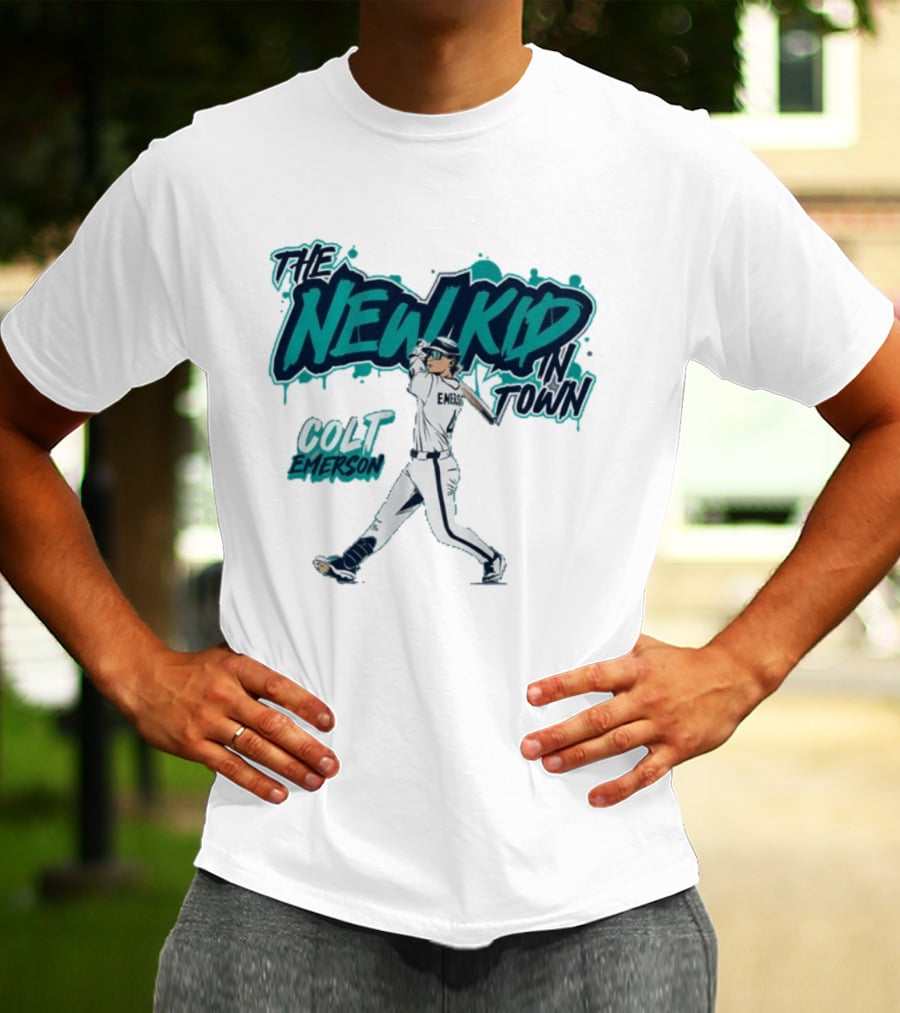Seattle Mariners Colt Emerson The New Kid In Town MLB Baseball T-Shirt