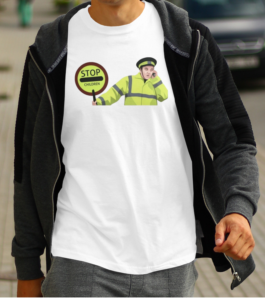 Line Of Duty Stop Children Max And Paddy Crossing Guard T-Shirt