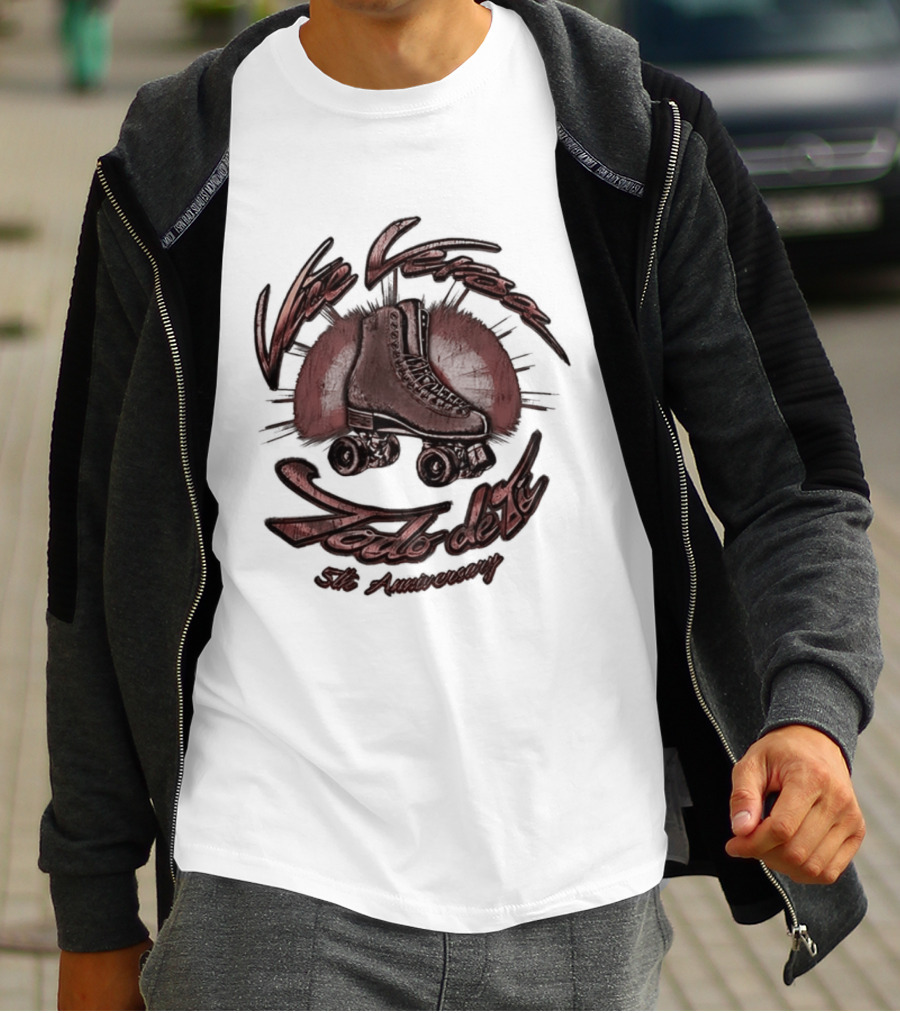 Vice Versa Todo De Ti 5th Anniversary Roller Skate Disco T-Shirt