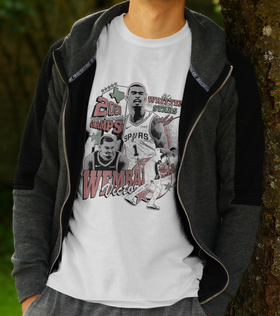 It's Written In The Stars Alien Victor Wembanyama 2026 Champs San Antonio Spurs NBA T-Shirt