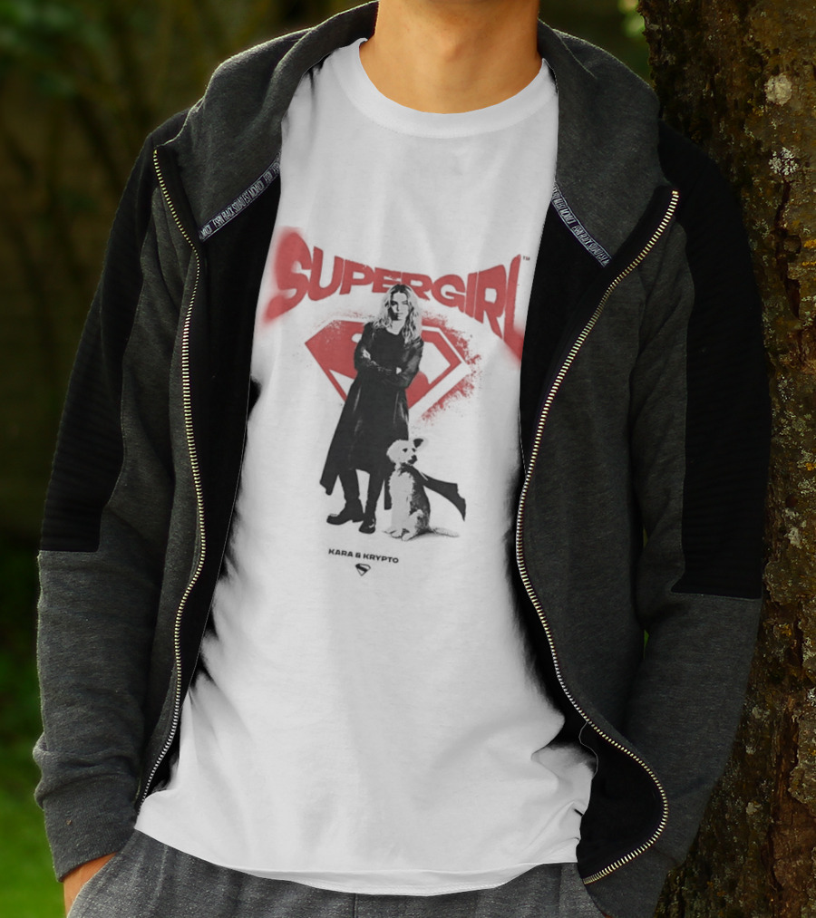 Supergirl Kara And Krypto Superman Shield DC Comics T-Shirt