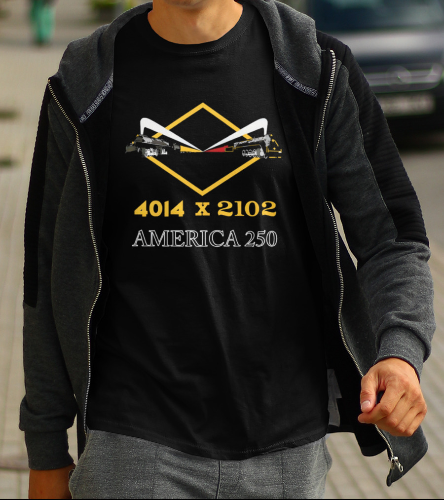 4014 X 2102 Steam Locomotive America 250 Anniversary Tour T-Shirt
