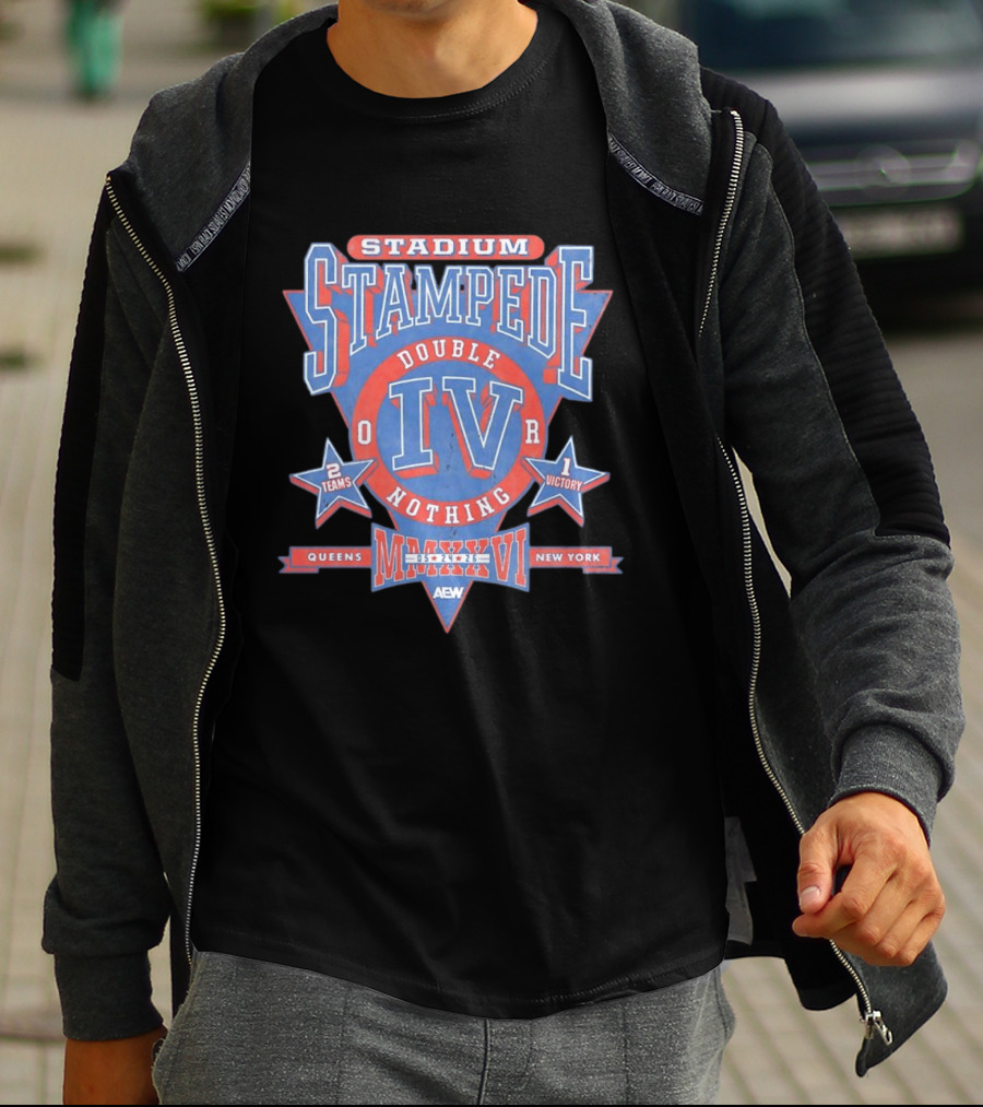 AEW Stadium Stampede Double Or Nothing IV 2026 Queens New York Wrestling Event T-Shirt