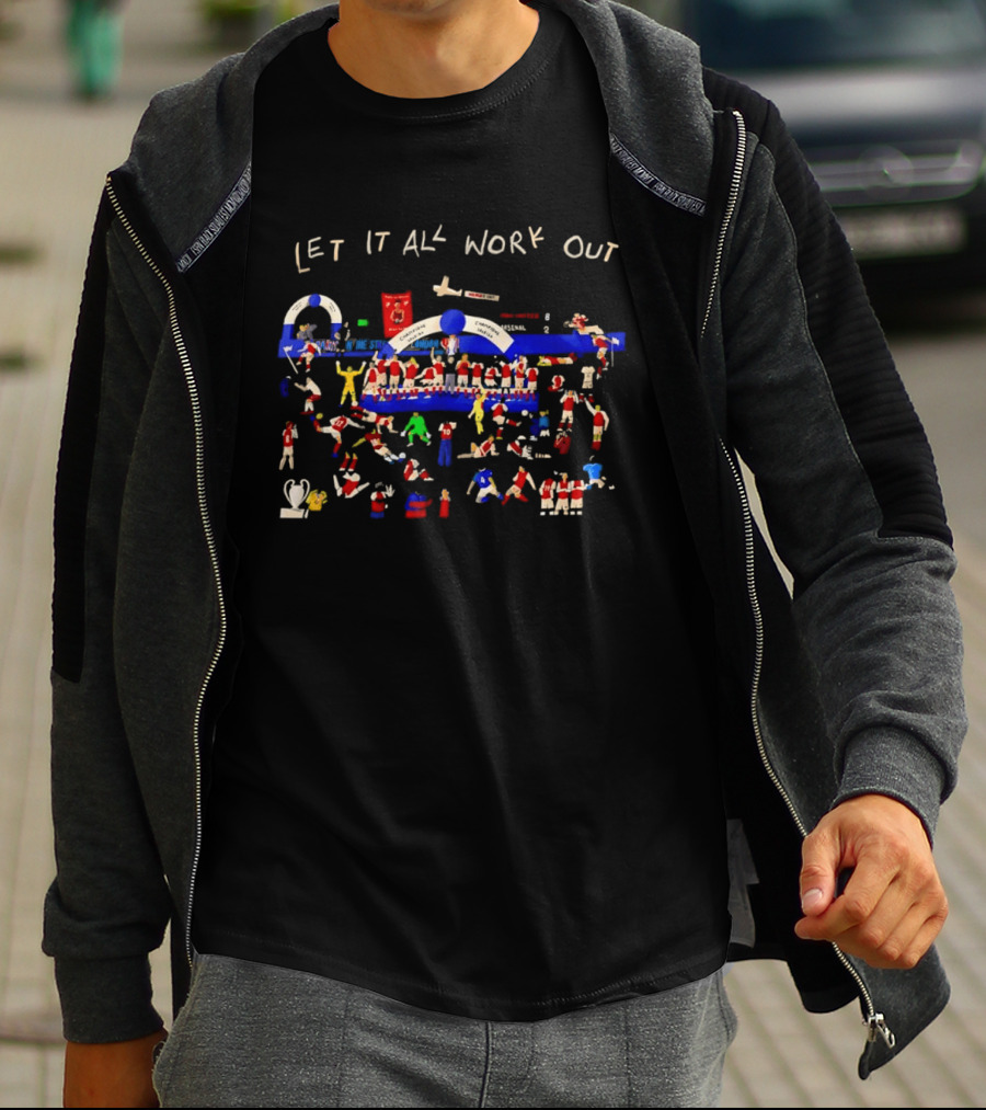 Arsenal FC Let It All Work Out Team Celebration T-Shirt