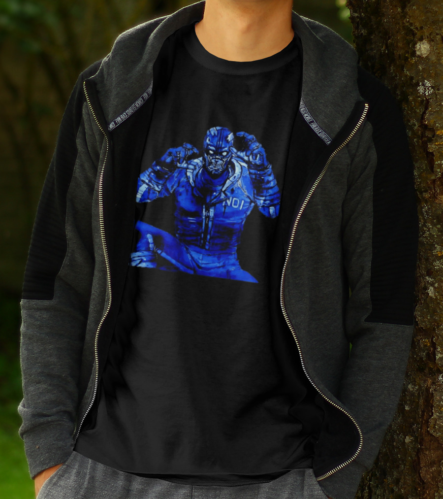 Cyberpunk Demon NDI Blue Warrior T-Shirt