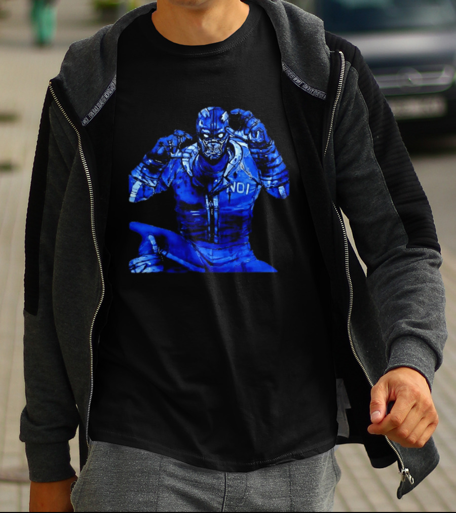 Cyberpunk Demon NDI Blue Warrior T-Shirt