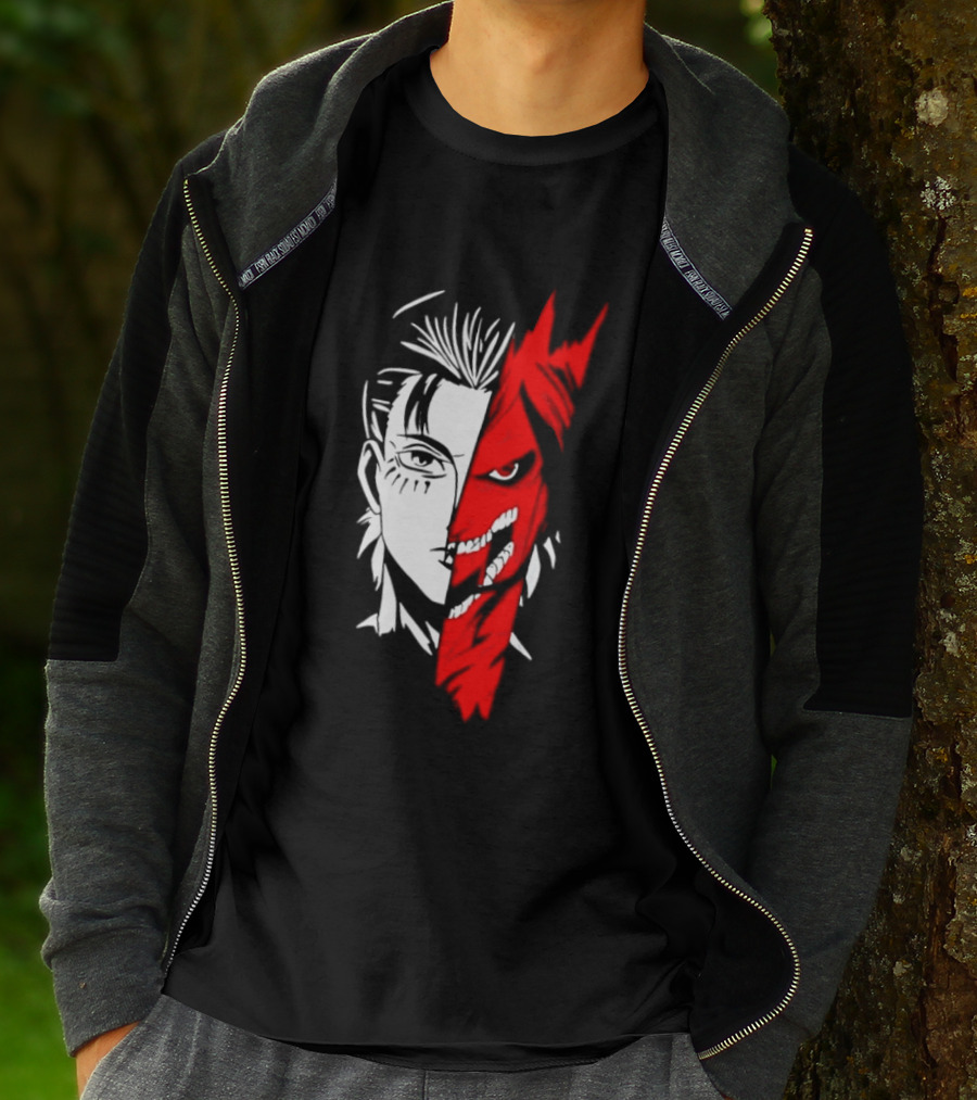 Eren Yeager Attack Titan Split Face The Rumbling 2026 Anime Manga T-Shirt