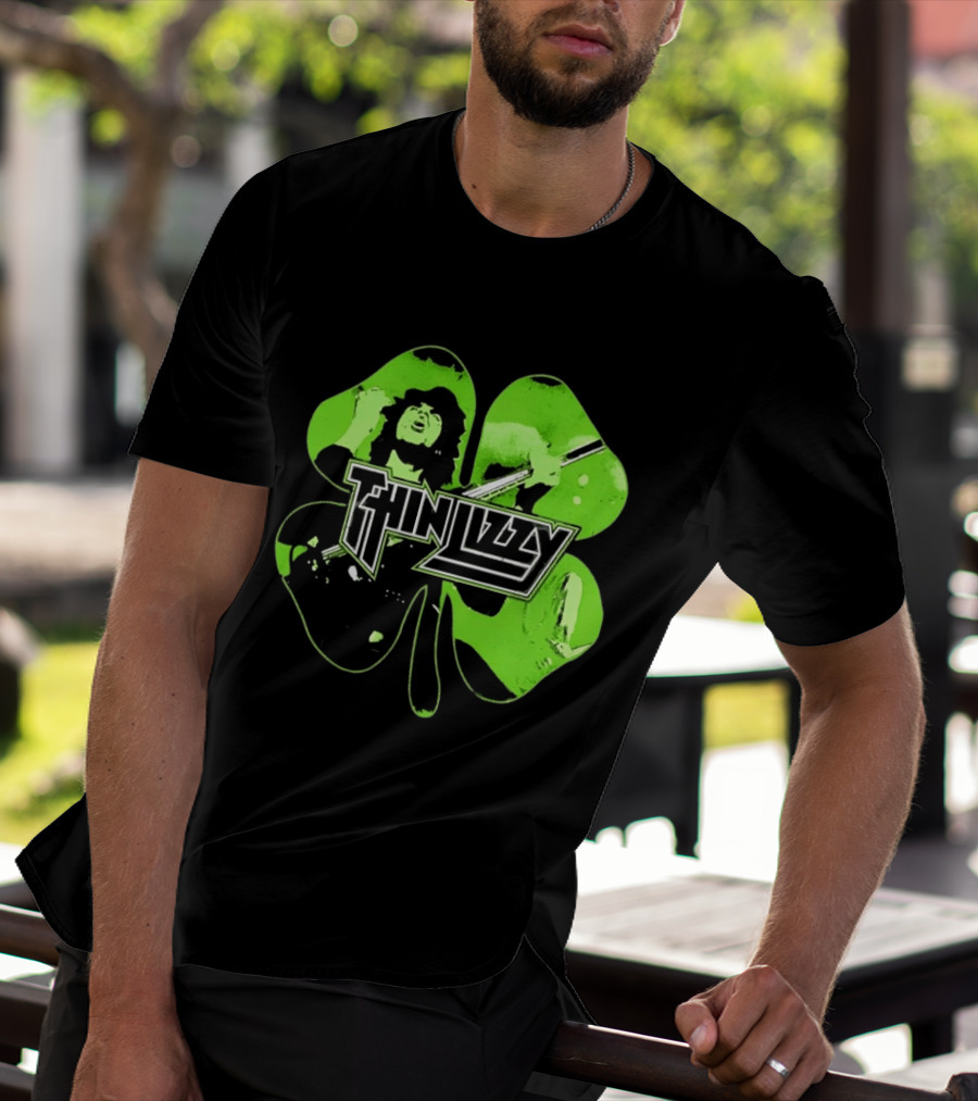 Thin Lizzy Irish Rock Band Green Clover St. Patrick's Day 2026 T-Shirt