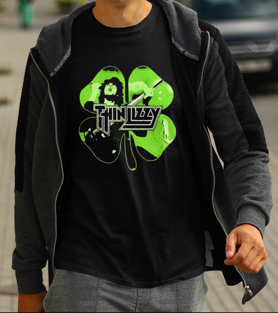 Thin Lizzy Irish Rock Band Green Clover St. Patrick's Day 2026 T-Shirt