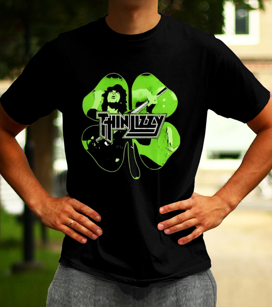 Thin Lizzy Irish Rock Band Green Clover St. Patrick's Day 2026 T-Shirt