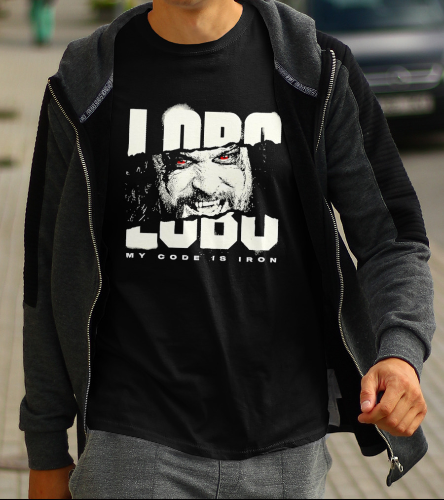 Lobo Ludu My Code Is Iron WWE Pro Wrestling Monster Red Eyes Fangs Wrestlemania 2026 T-Shirt