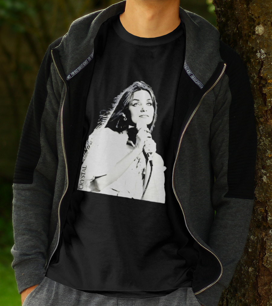 Mick Foley AEW Crystal Gayle Microphone Iconic Singer T-Shirt