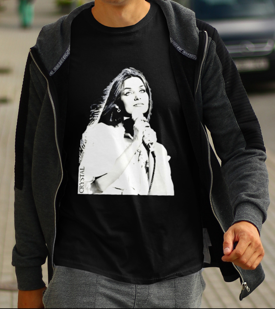 Mick Foley AEW Crystal Gayle Microphone Iconic Singer T-Shirt