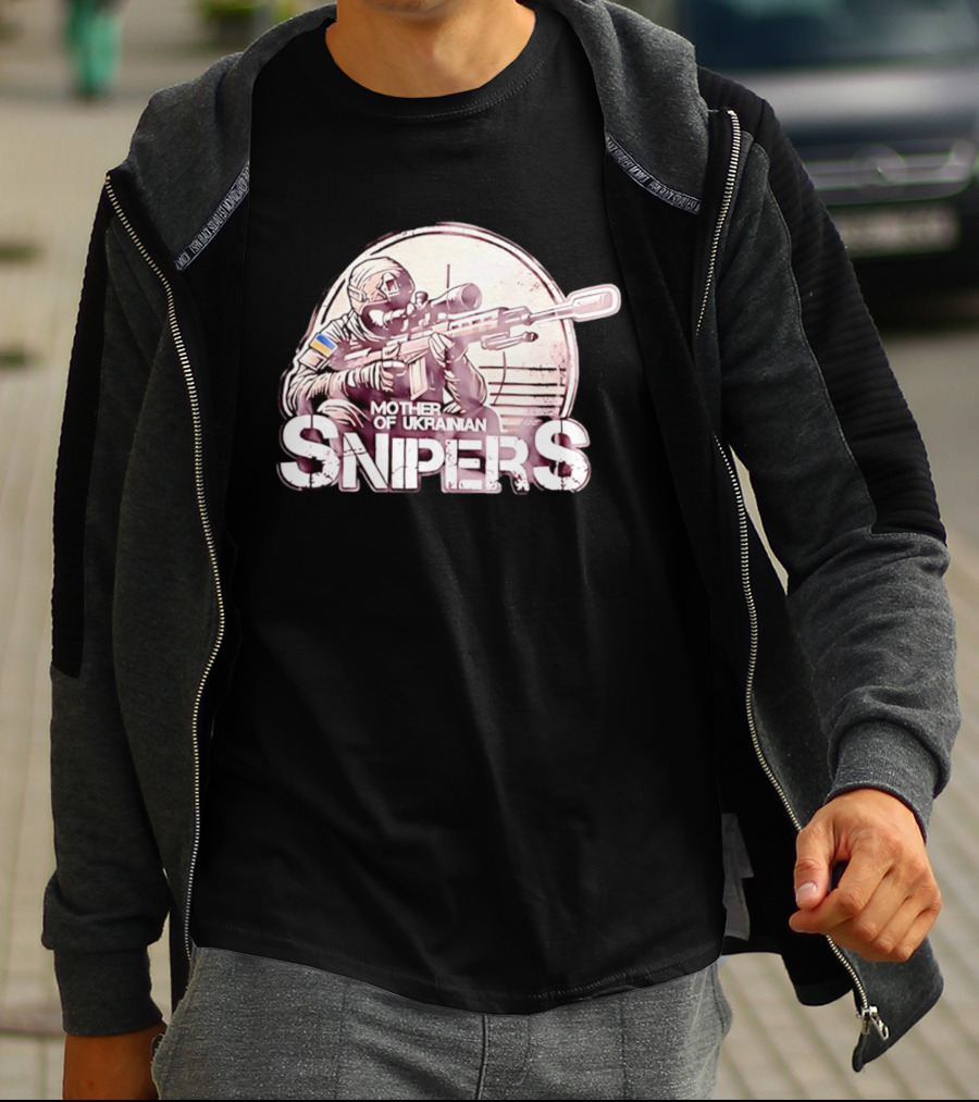 Mother Of Ukrainian Snipers Tactical Military Distressed Shooter T-Shirt