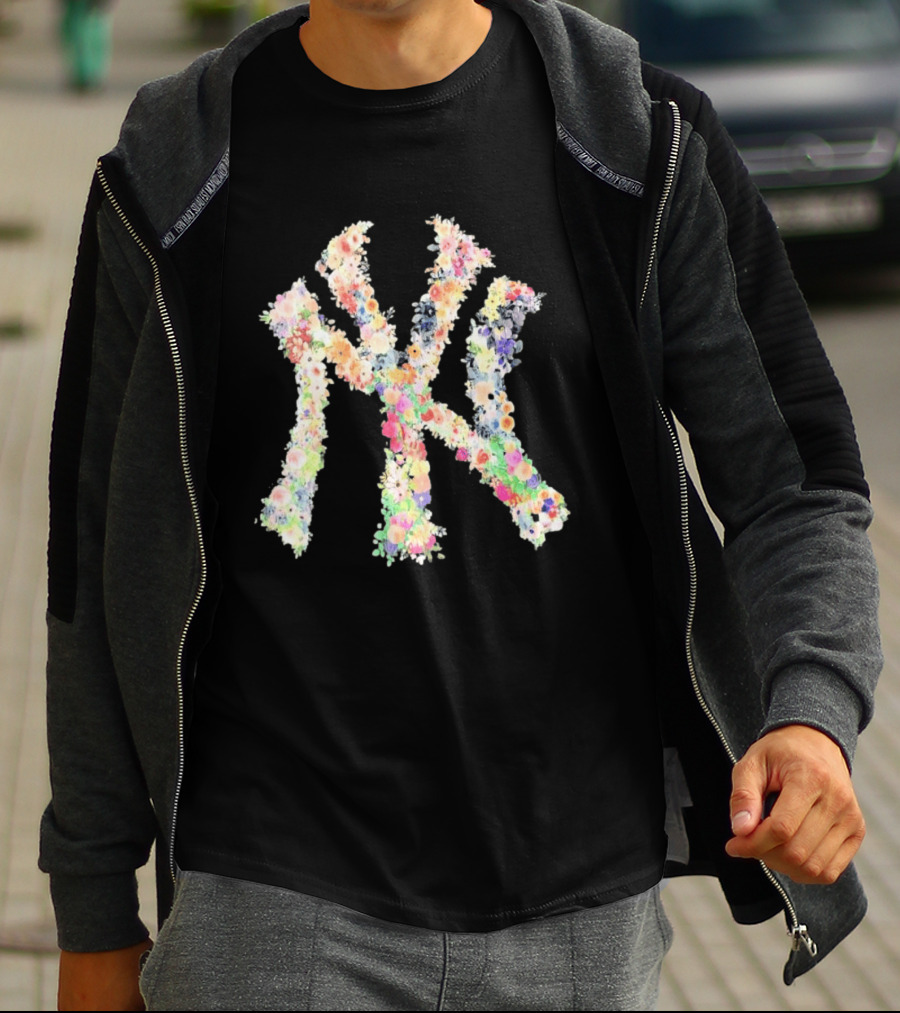 New York Yankees NY Floral Pattern Blossoms T-Shirt