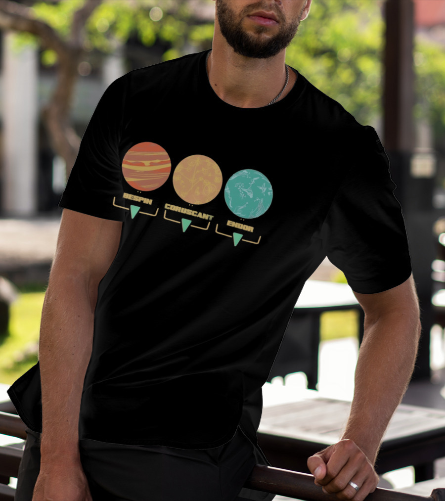 Bespin Coruscant Endor Star Wars Planet T-Shirt