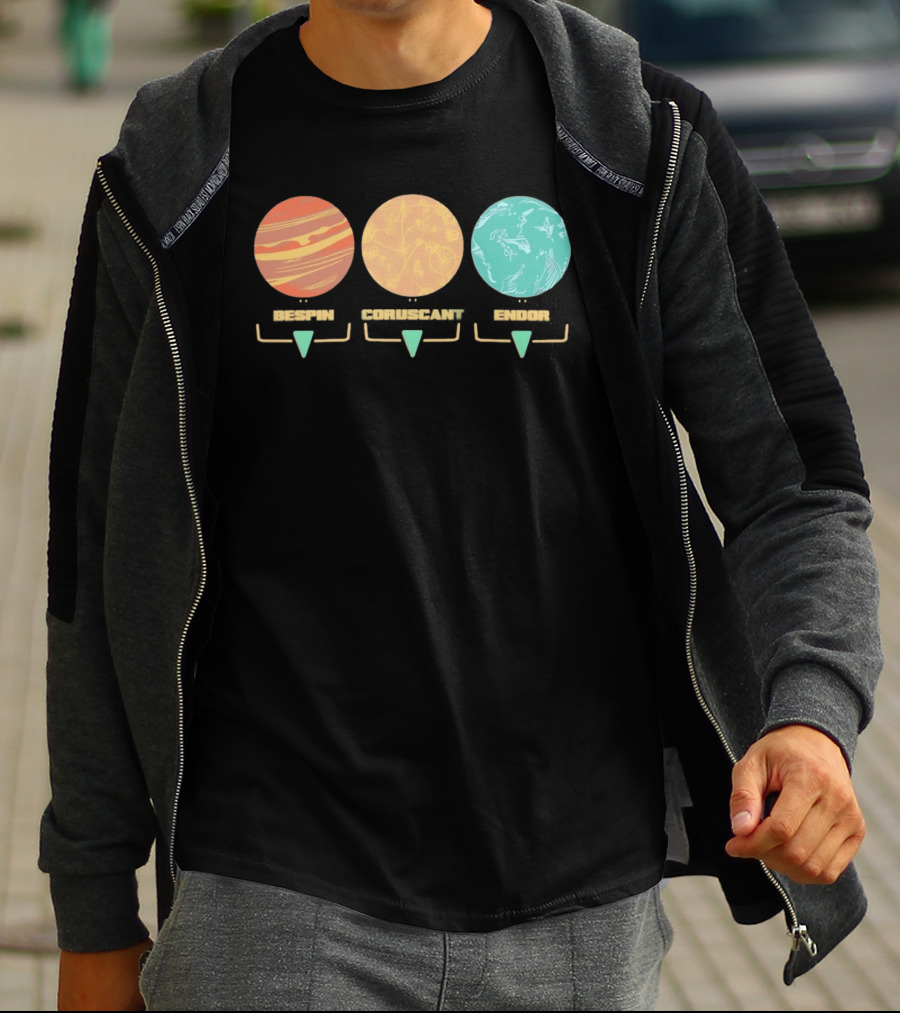 Bespin Coruscant Endor Star Wars Planet T-Shirt