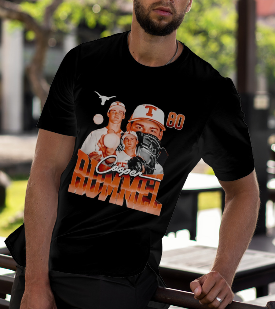 Texas Longhorns Cooper Rummel Baseball Collage 80 T-Shirt
