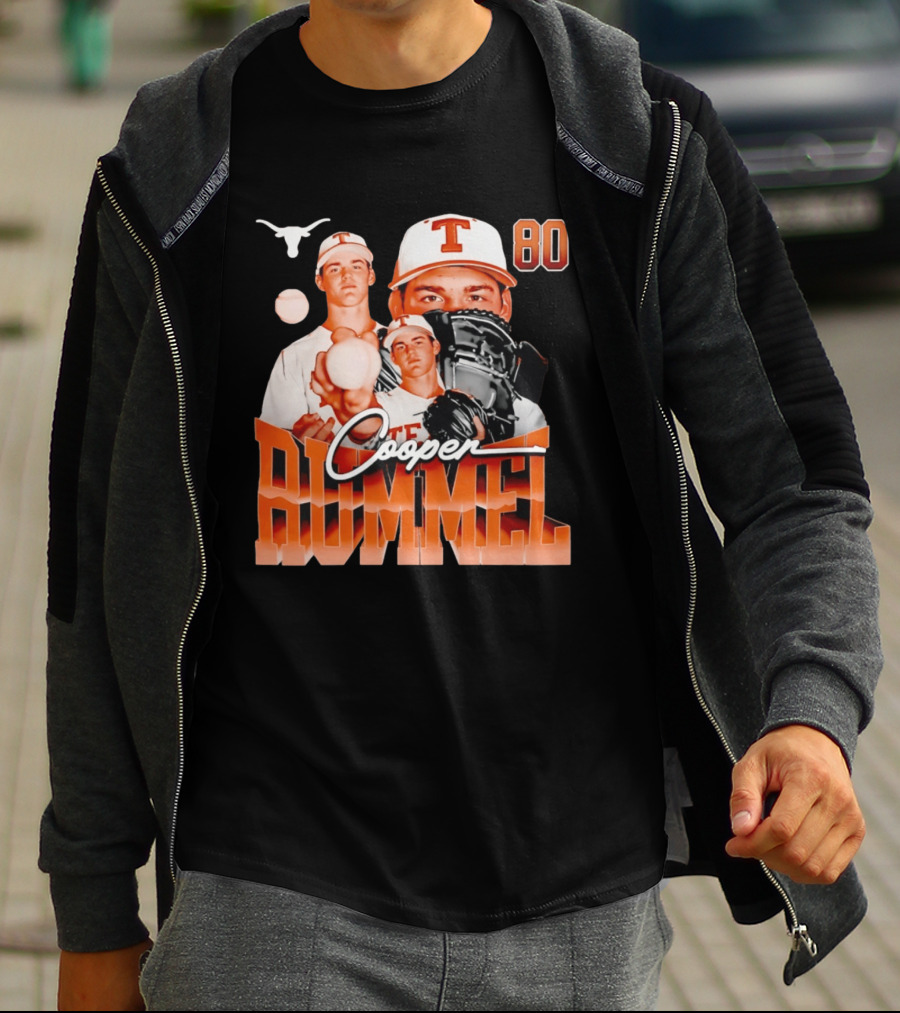 Texas Longhorns Cooper Rummel Baseball Collage 80 T-Shirt