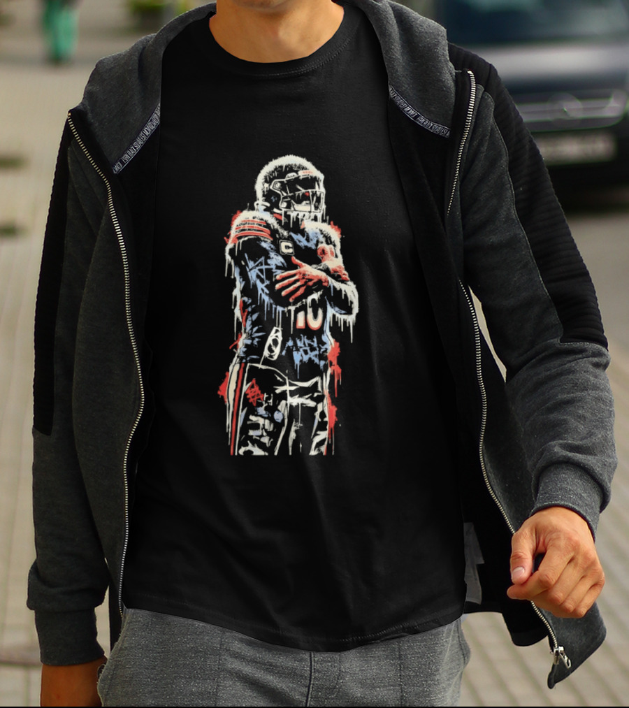 Caleb Williams 10 Chicago Bears Iceman Football T-Shirt