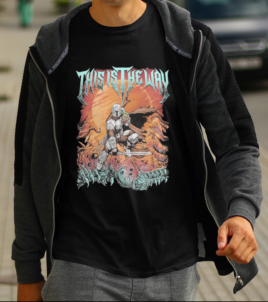 This Is The Way Mandalorian Starry Warrior Quest T-Shirt