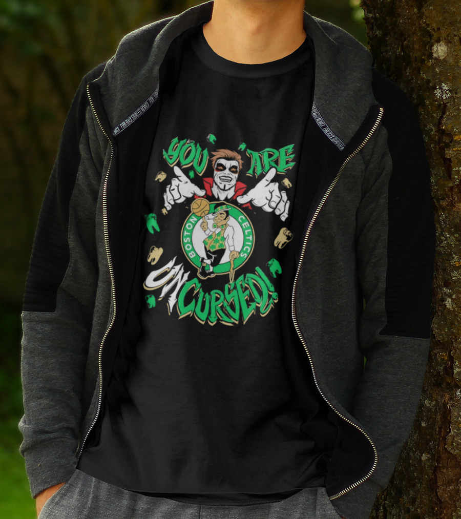 WWE Danhausen X Boston Celtics You Are Uncursed Vampire Horror T-Shirt