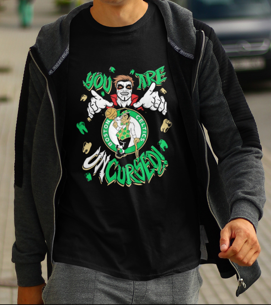 WWE Danhausen X Boston Celtics You Are Uncursed Vampire Horror T-Shirt