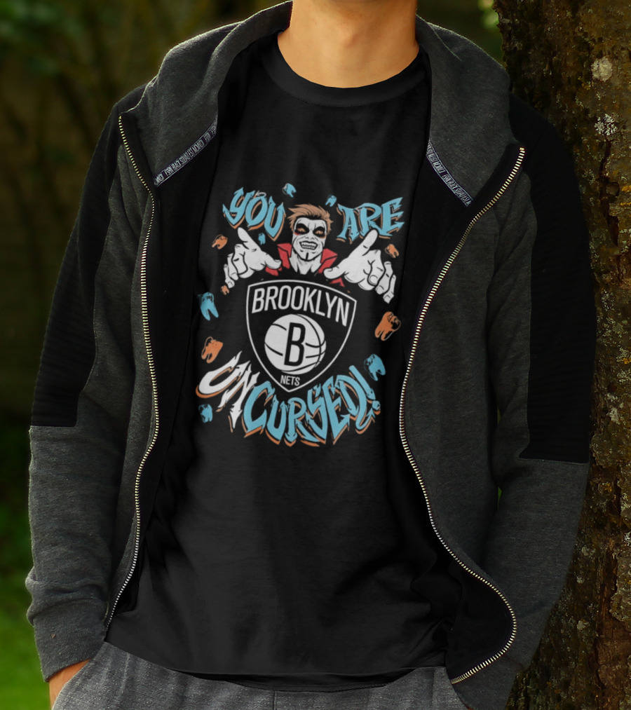 WWE Danhausen Brooklyn Nets You Are Cursed Vampire Horror T-Shirt