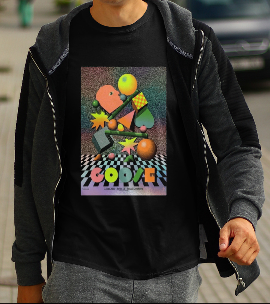 Goose 3 Juni 2026 Berlin Deutschland Festsaal Kreuzberg 3D Geometric Shapes Checkerboard T-Shirt