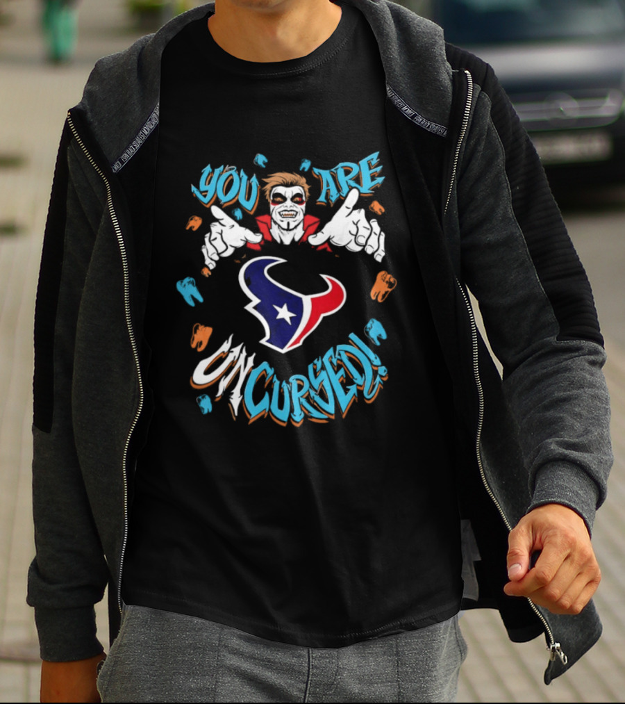 WWE Danhausen Houston Texans You Are Uncursed Collaboration T-Shirt
