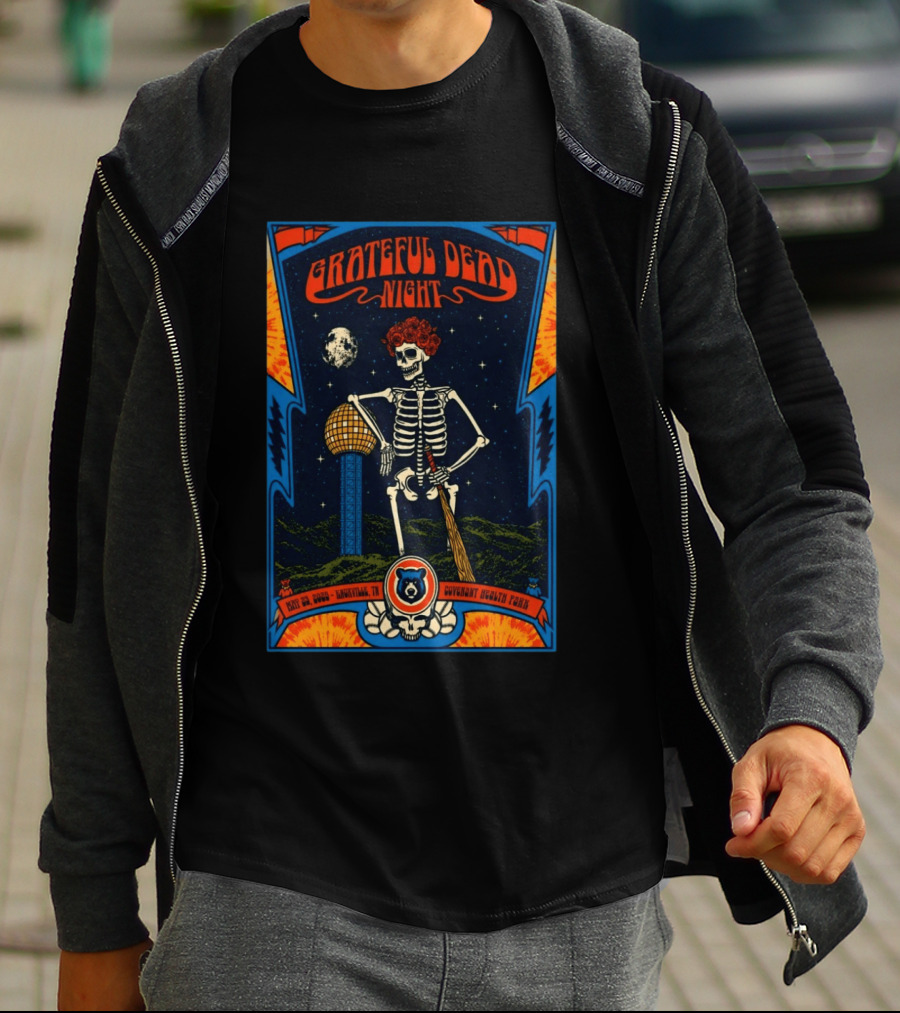Grateful Dead Night Skeleton May 23 2026 Knoxville TN Covenant Health Park T-Shirt