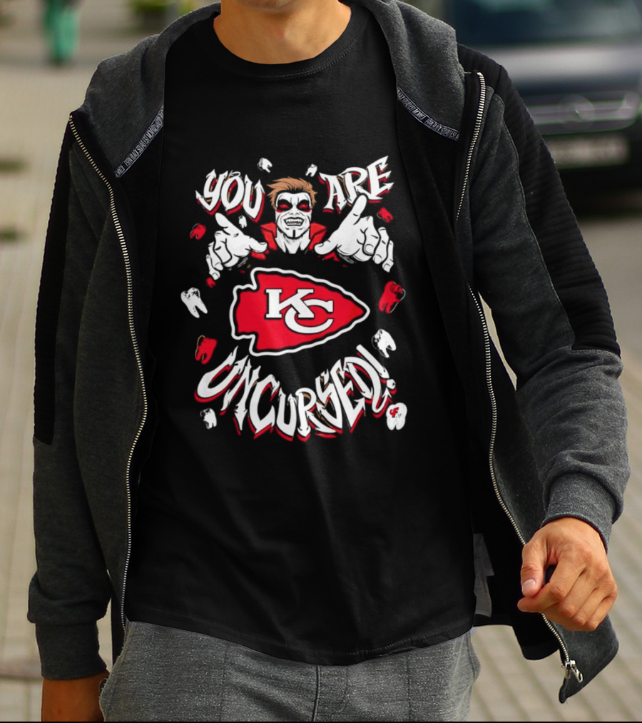 WWE Danhausen You Are Uncursed KC Chiefs Vampire T-Shirt
