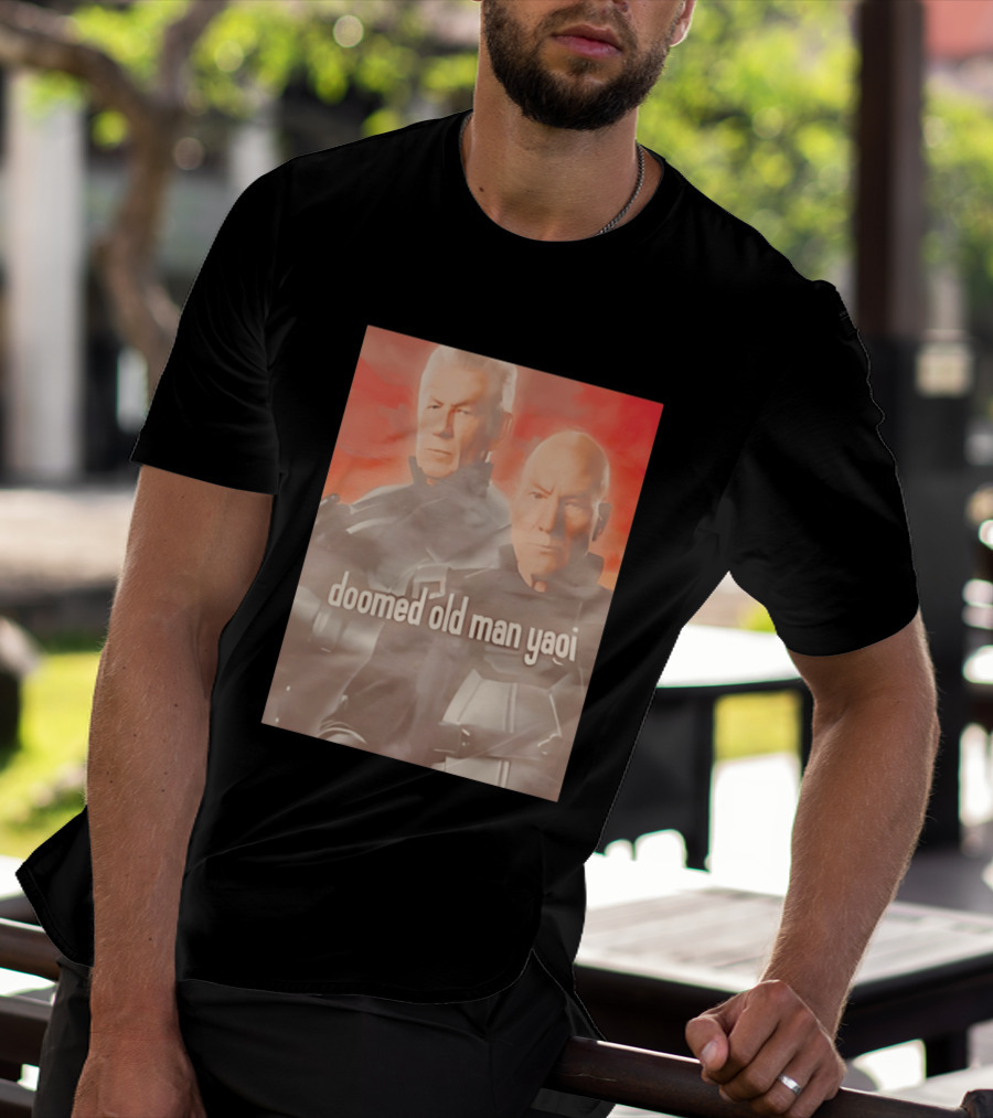 Ian McKellen Magneto Charles Xavier Doomed Old Man Yaoi X Men Movie T-Shirt