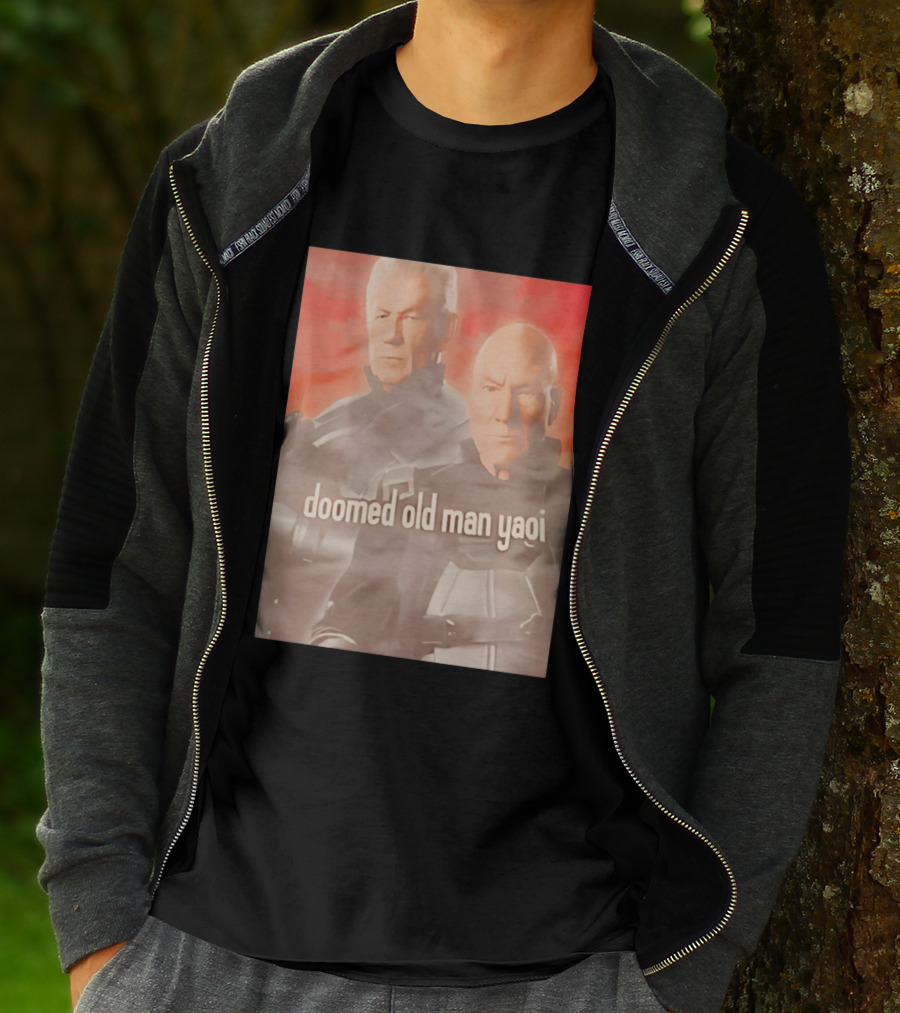 Ian McKellen Magneto Charles Xavier Doomed Old Man Yaoi X Men Movie T-Shirt