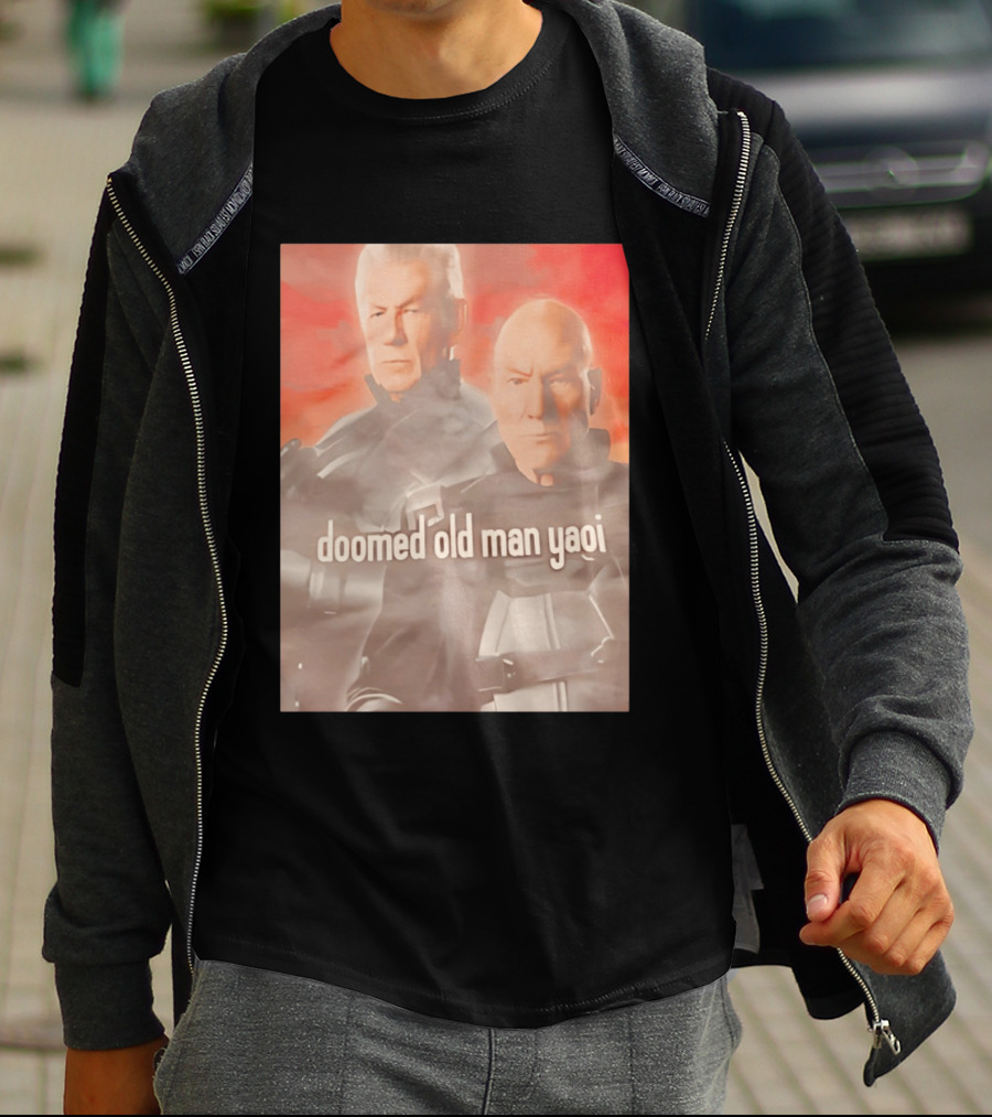 Ian McKellen Magneto Charles Xavier Doomed Old Man Yaoi X Men Movie T-Shirt