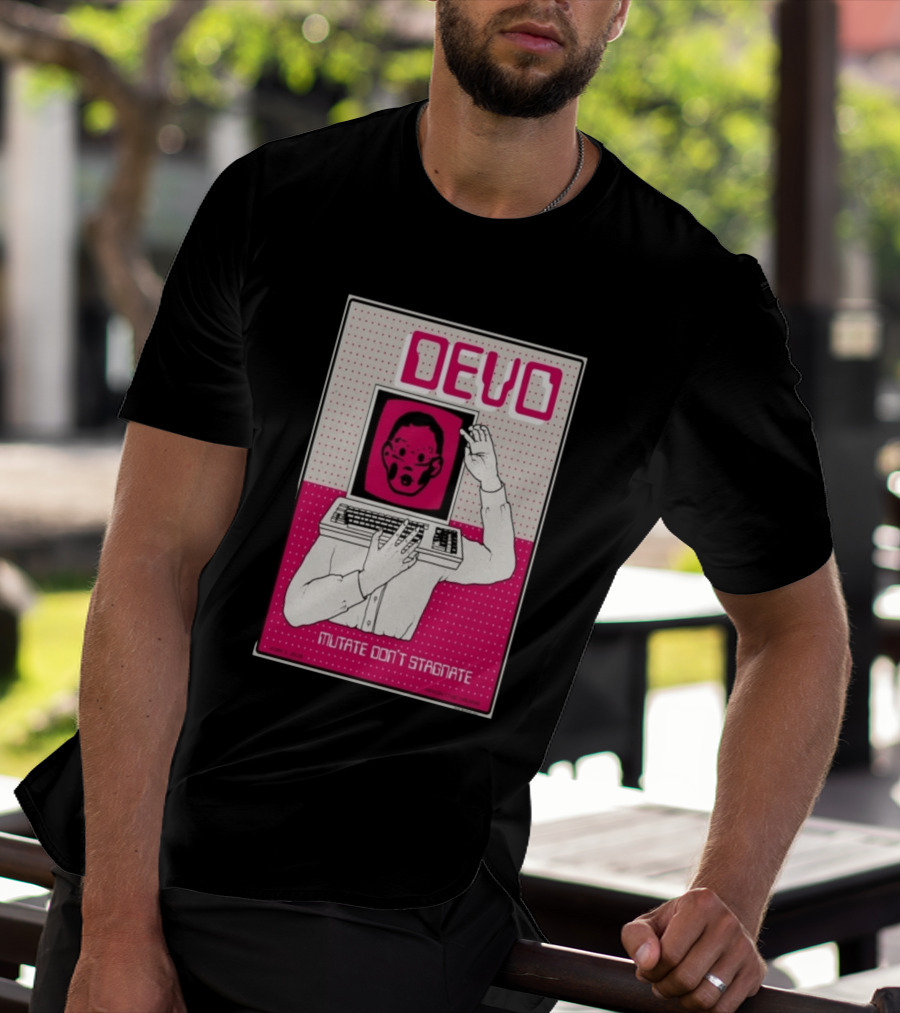 June 03 2026 Devo Concert Akron Civic Theatre Mutate Don't Stagnate T-Shirt