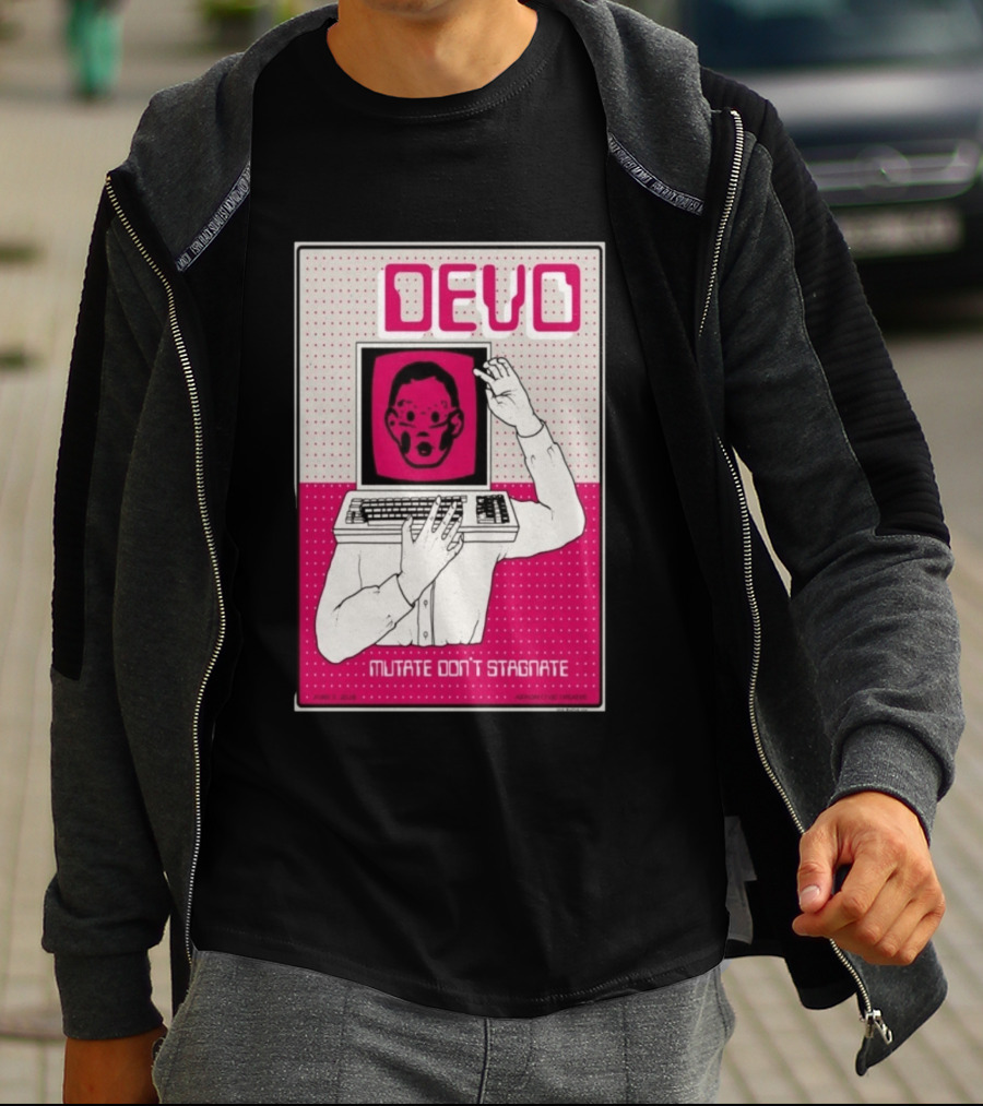 June 03 2026 Devo Concert Akron Civic Theatre Mutate Don't Stagnate T-Shirt