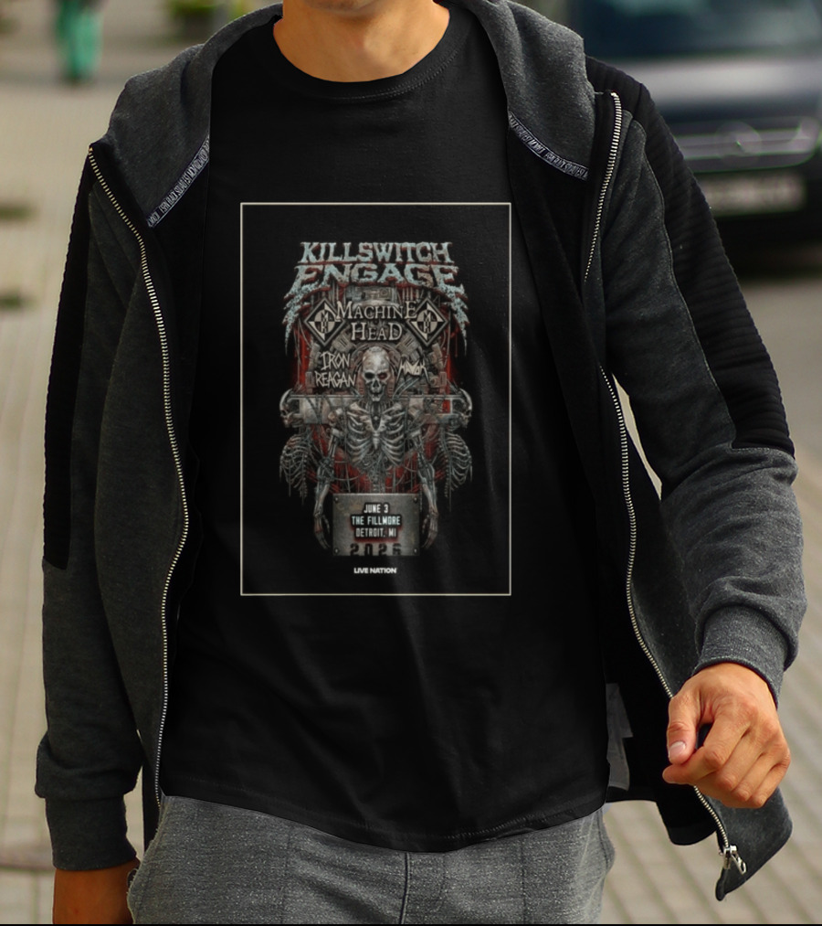 KILLSWITCH ENGAGE Machine Head Iron Reagan AWOL The Fillmore Detroit MI June 03 2026 T-Shirt