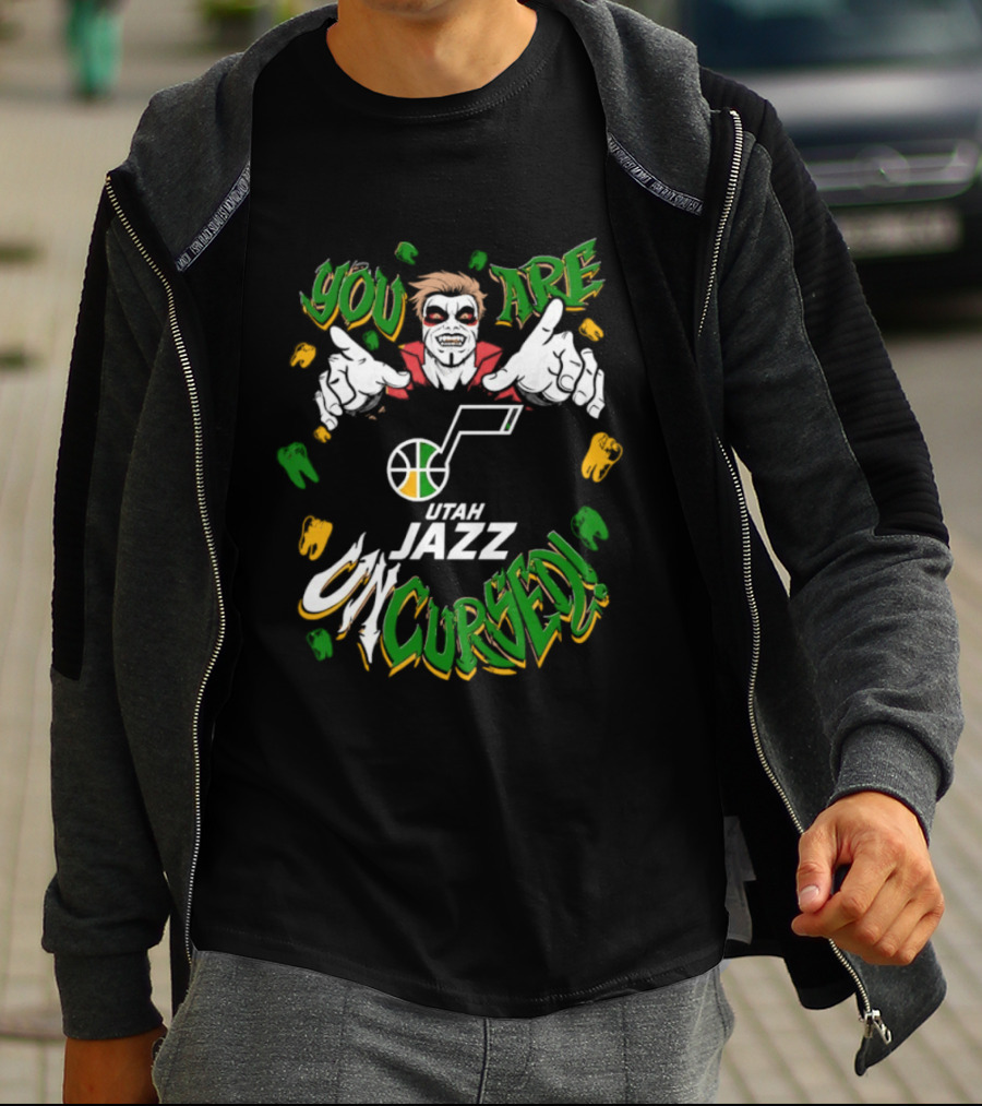 Utah Jazz You Are Uncursed WWE Danhausen Collaboration T-Shirt