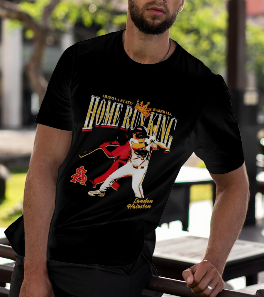 Arizona State Baseball Home Run King Landon Hairston T-Shirt