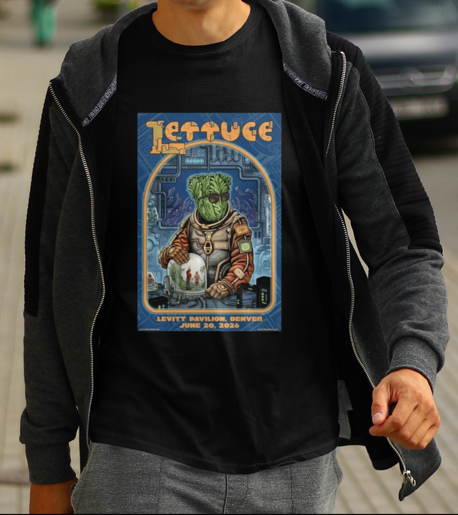 Lettuce Levitt Pavilion Denver June 20 2026 Cosmic Astronaut Scene T-Shirt