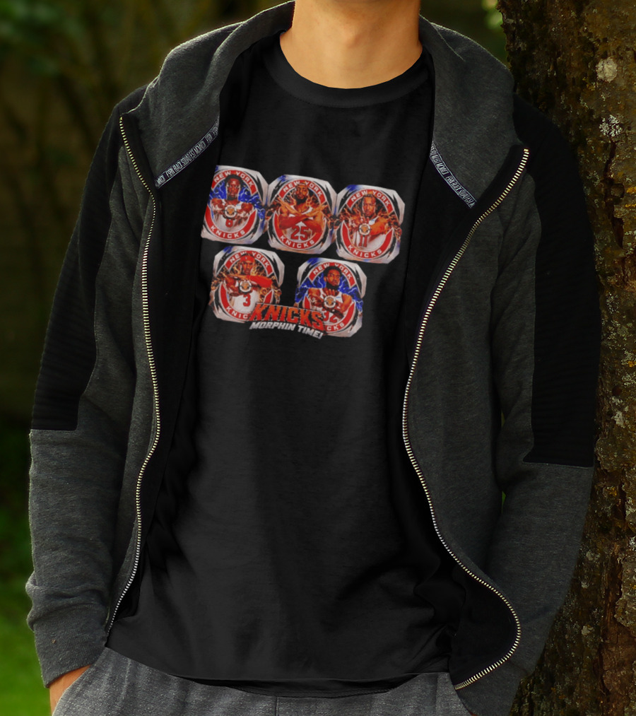 New York Knicks Morphin Time Power Rangers Theme Basketball Players T-Shirt