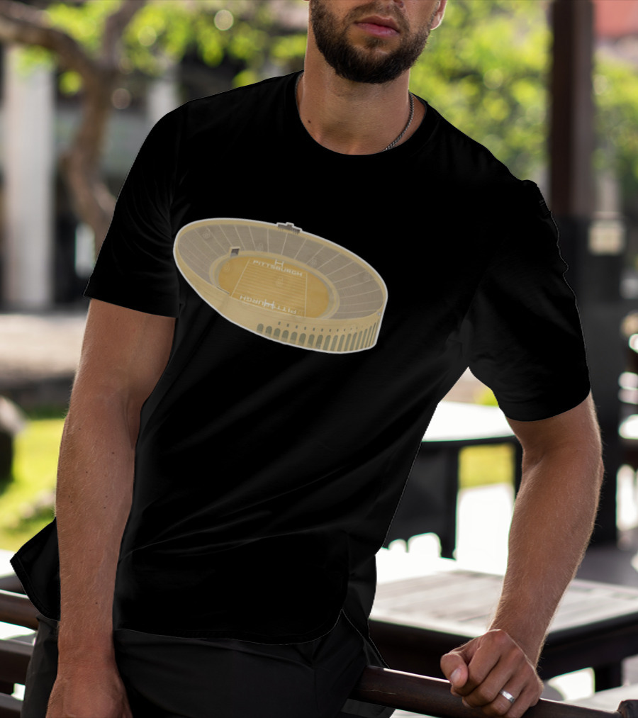 Pittsburgh Historic Football Stadium Architectural T-Shirt