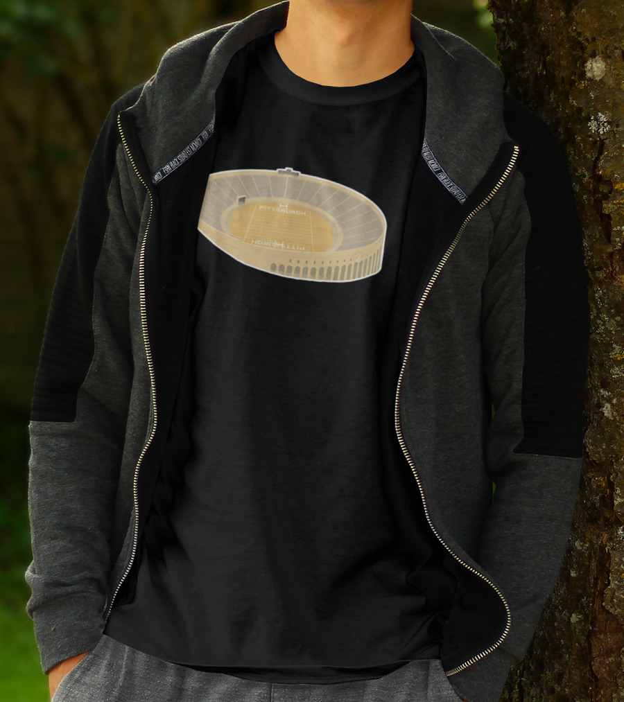 Pittsburgh Historic Football Stadium Architectural T-Shirt