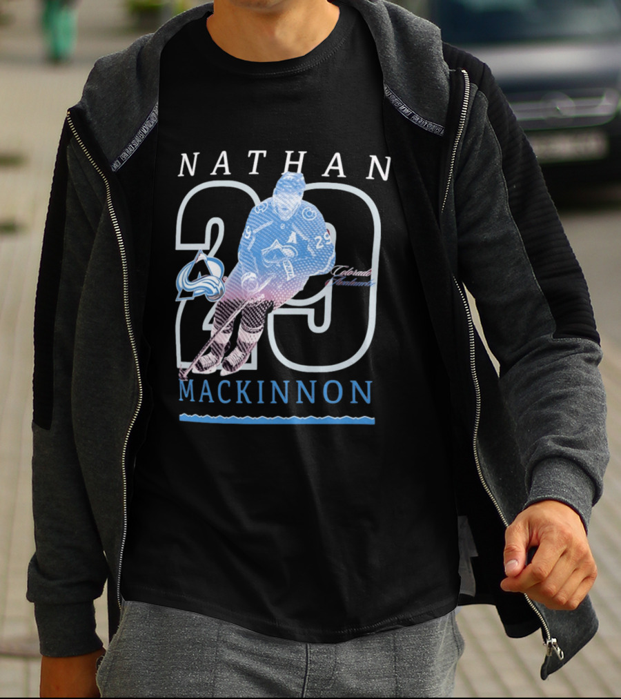 Nathan MacKinnon 29 Colorado Avalanche NHL Player Sports Fan Gear T-Shirt