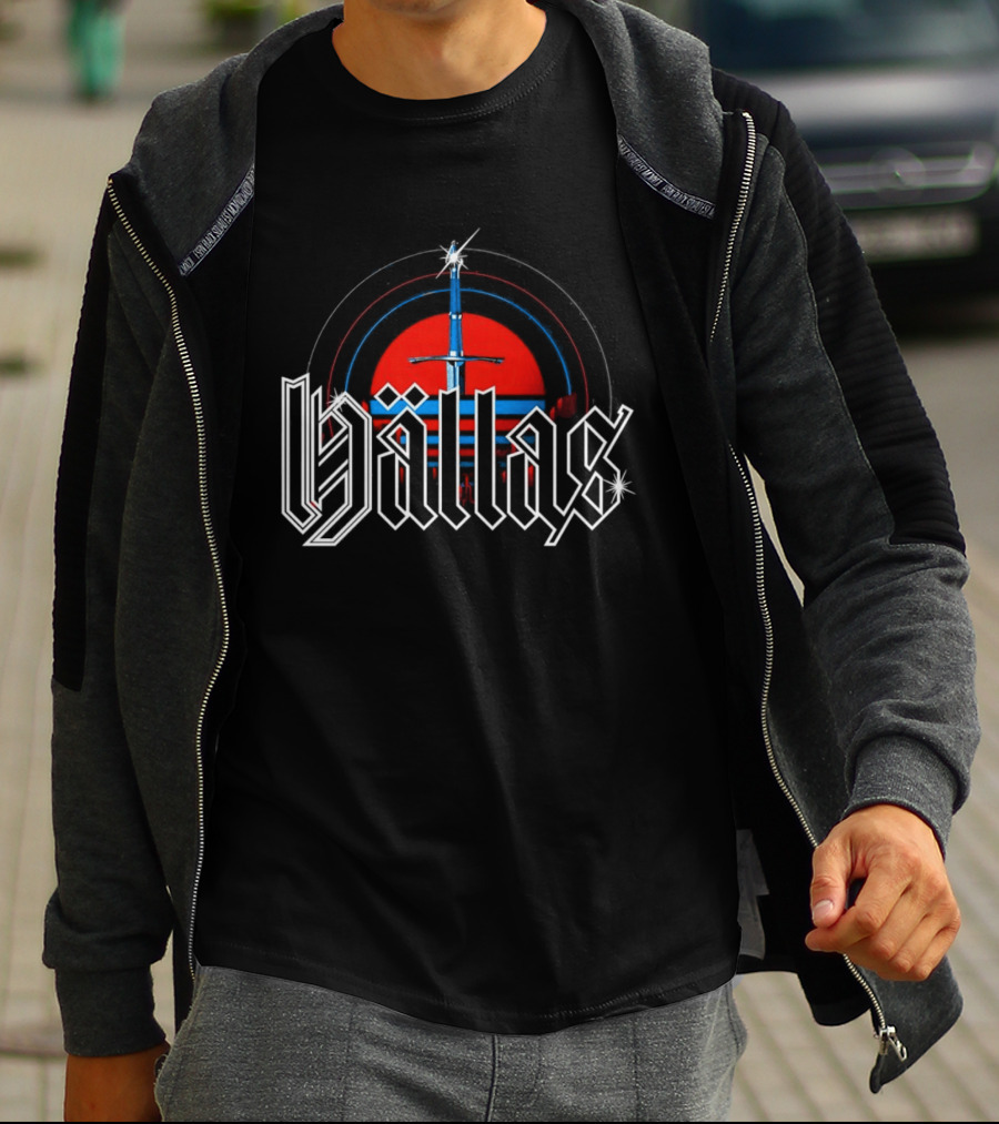 Hällas Sword Circle Red Blue T-Shirt