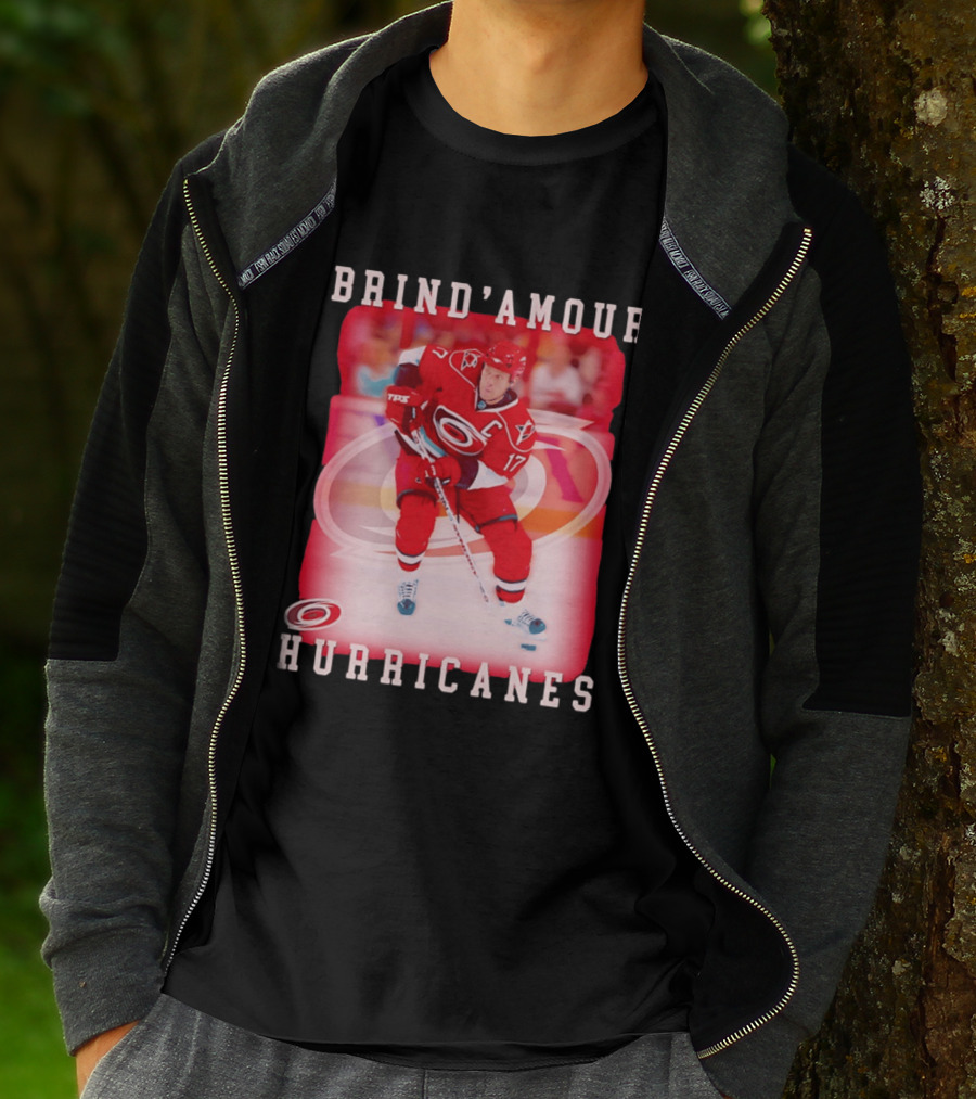 Brind'Amour Hurricanes Number 17 Captain Hockey Player T-Shirt
